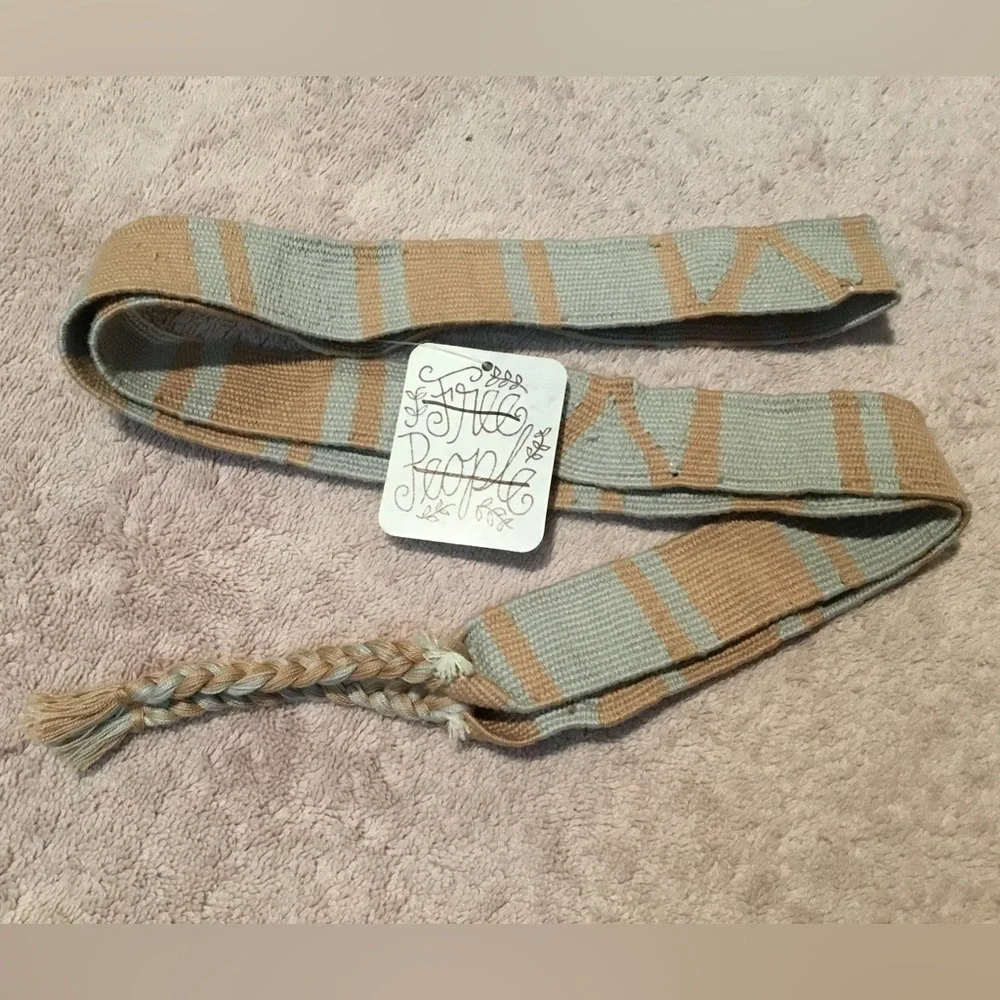 Free People Tie Belt Small Grey